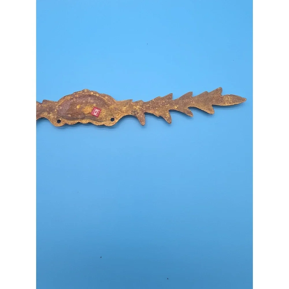 Vintage Brass Ornate Wall Applique Or Furniture Adornment Accessory